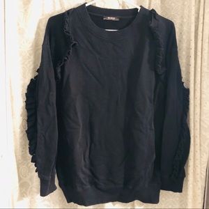Ruffled Sweatshirt